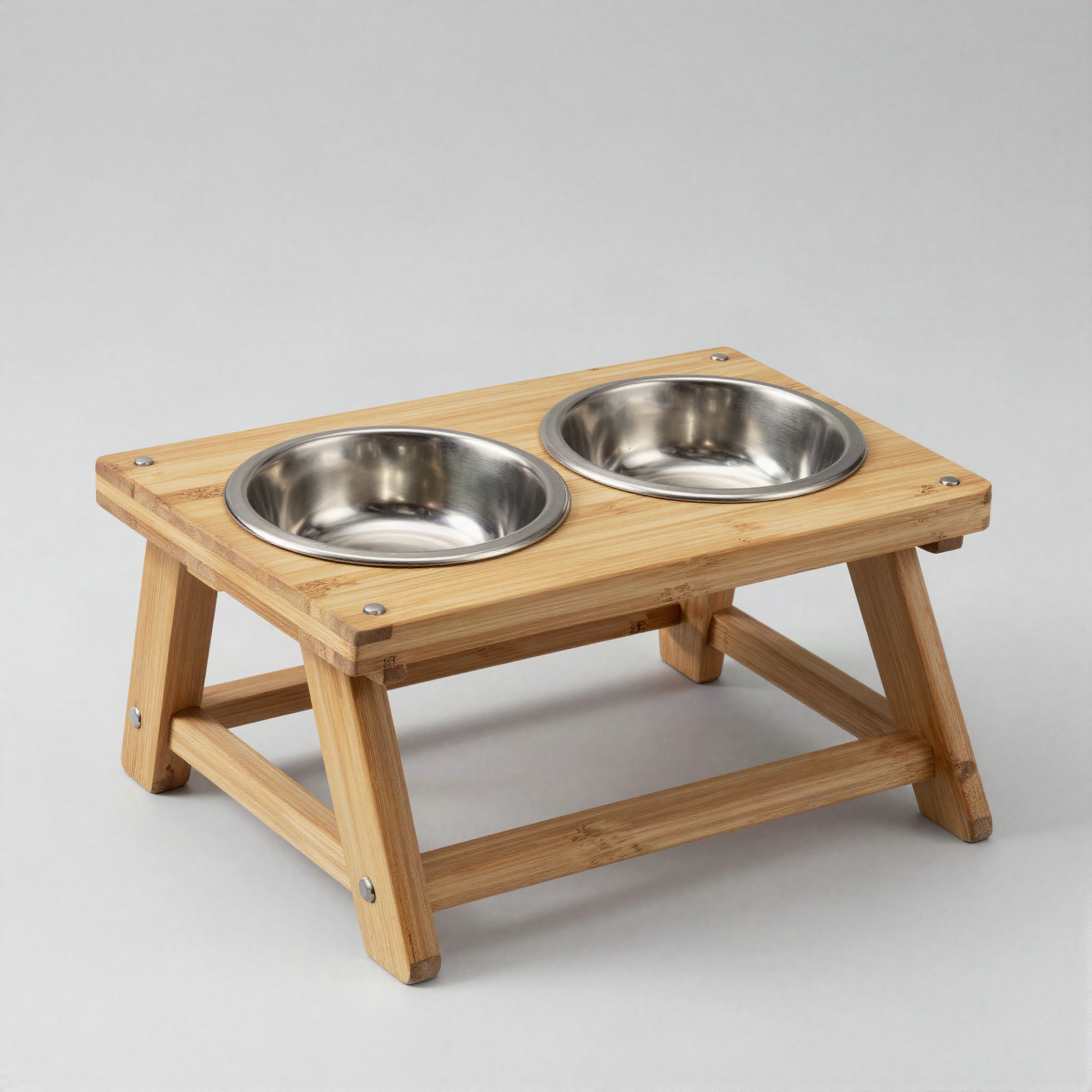 Elevated Double Bowl Stand