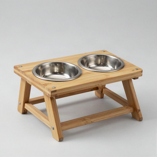 Elevated Double Bowl Stand